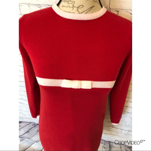 DONATE 1/28 ‼️Heartstrings red sweater dress,14/16 - Picture 4 of 7